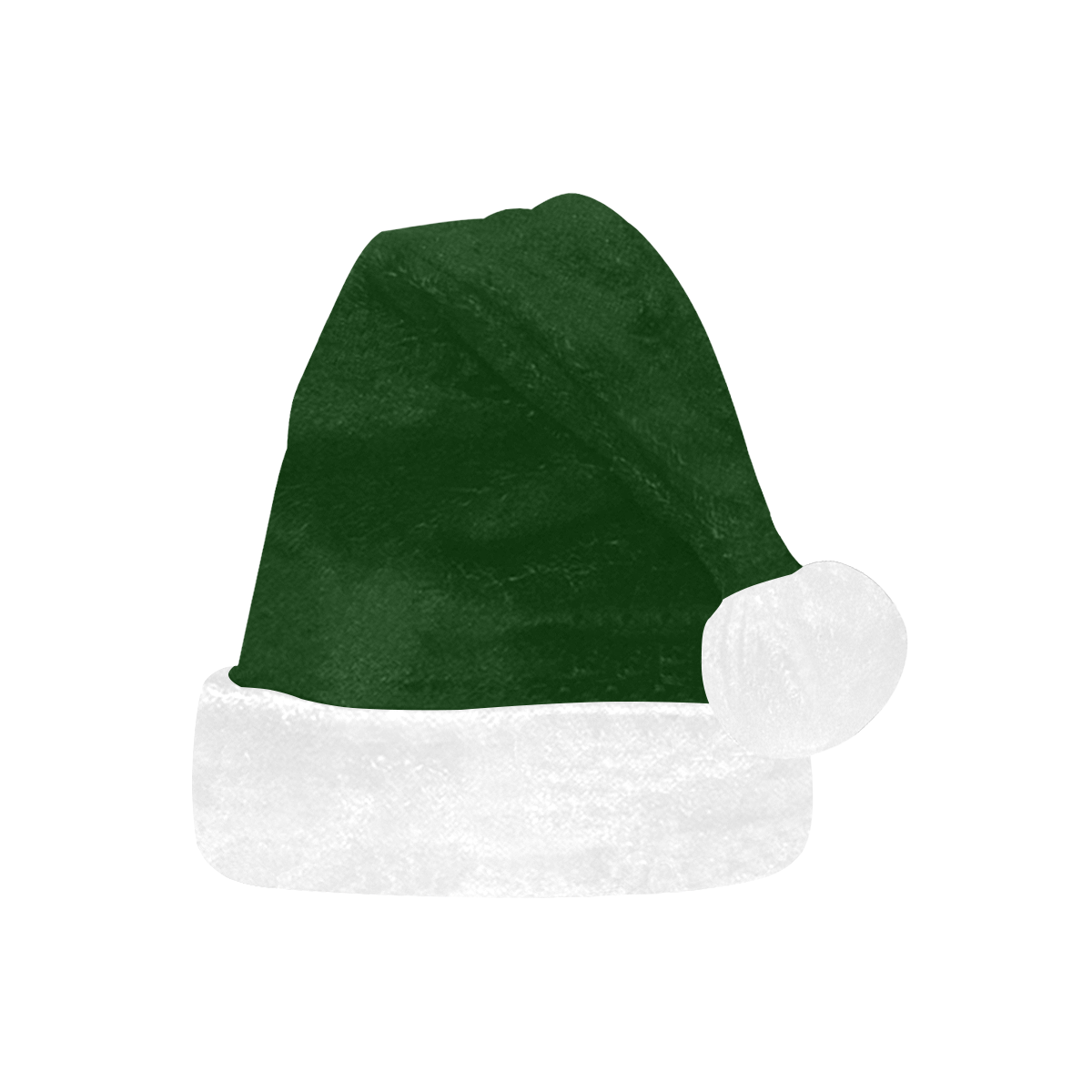 Holiday Dark Green and White Santa Hat