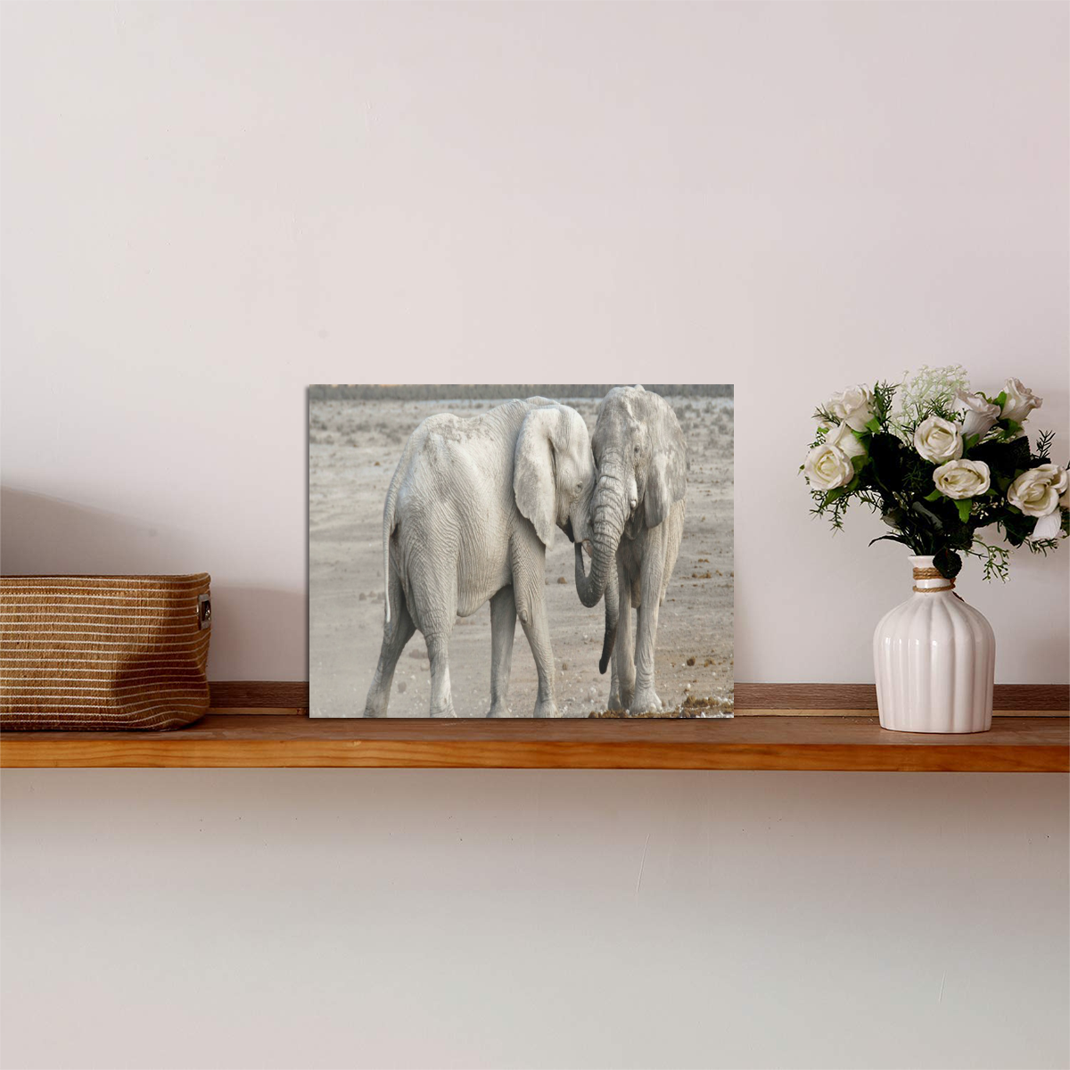 Elephant Love Photo Panel for Tabletop Display 8"x6"