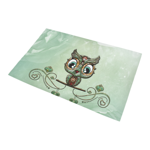 Cute little owl, diamonds Bath Rug 20''x 32''