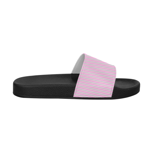 Pink Stripes Vertical Women's Slide Sandals (Model 057)