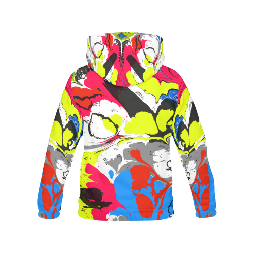 Colorful distorted shapes2 All Over Print Hoodie for Women (USA Size) (Model H13)