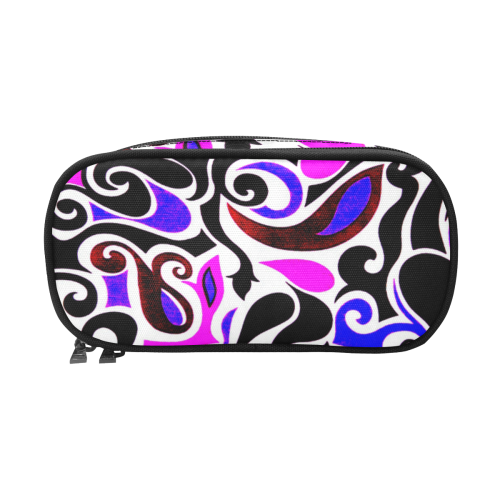 retro swirl colorful abstract Pencil Pouch/Large (Model 1680)