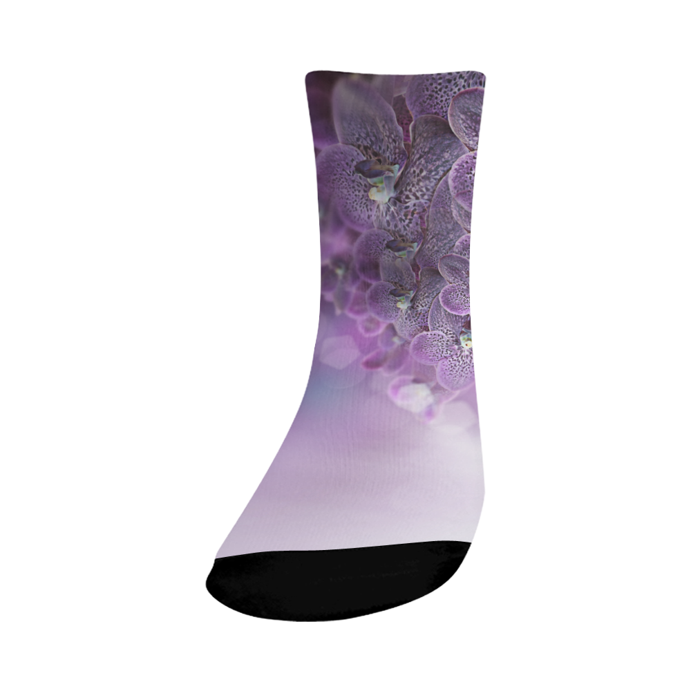 violet-orchids Crew Socks