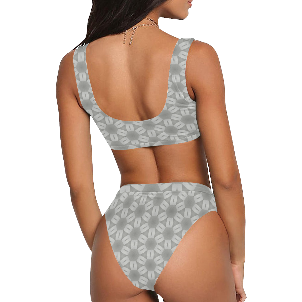 pattern-671857 Sport Top & High-Waisted Bikini Swimsuit (Model S07)