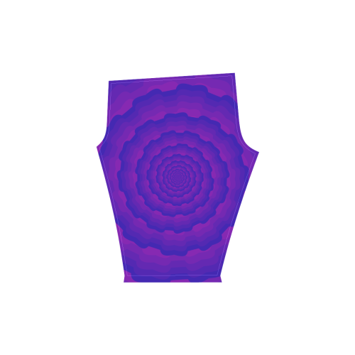 Blue purple spiral Women's Low Rise Capri Leggings (Invisible Stitch) (Model L08)