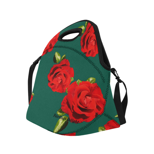 Fairlings Delight's Floral Luxury Collection- Red Rose Neoprene Lunch Bag/Large 53086a15 Neoprene Lunch Bag/Large (Model 1669)