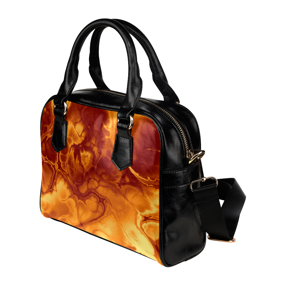 Alien Fire Orange Shoulder Handbag. Shoulder Handbag (Model 1634)
