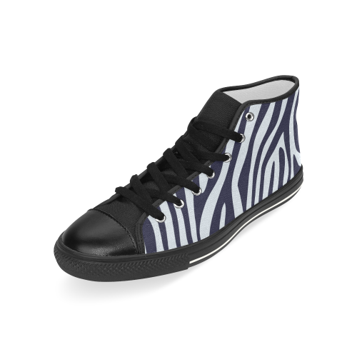 Zebra LIFE Men’s Classic High Top Canvas Shoes (Model 017)
