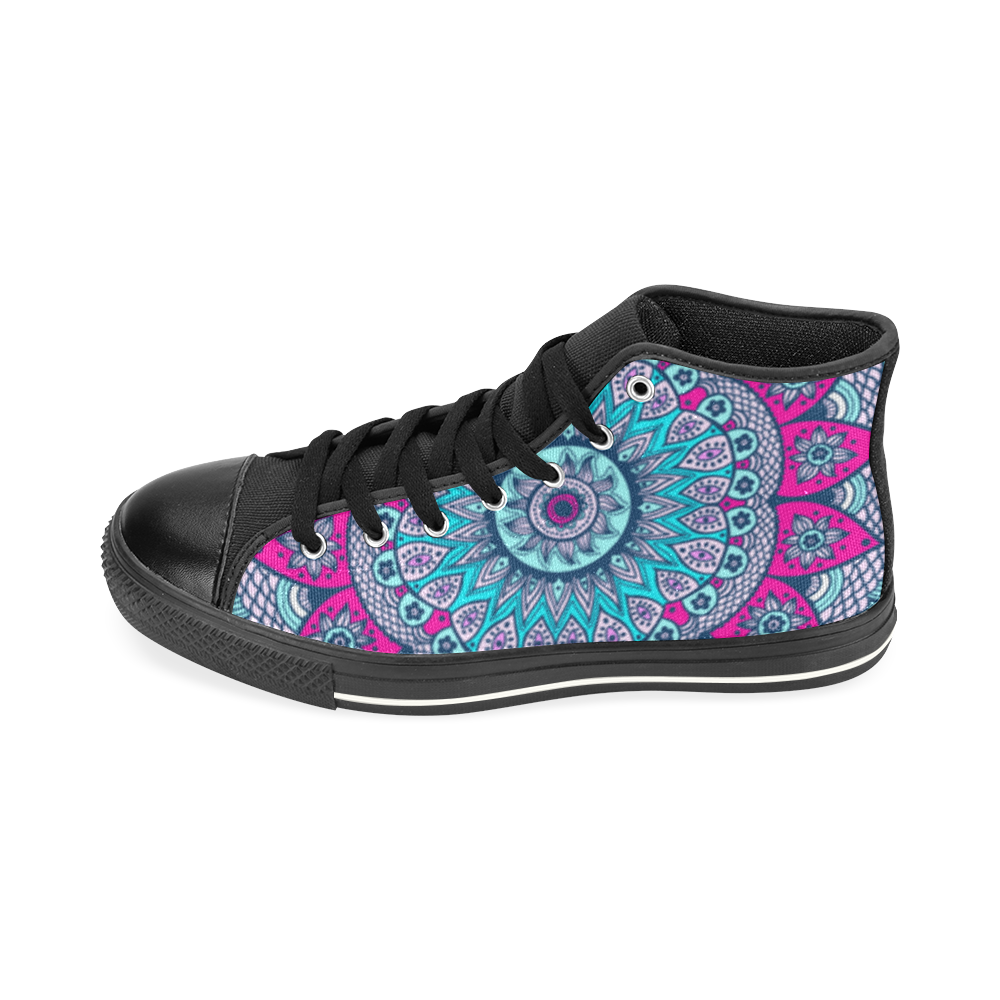 MANDALA THE UNIVERSE High Top Canvas Shoes for Kid (Model 017)