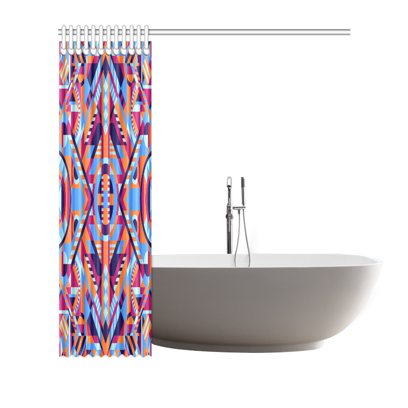 Modern Geometric Pattern Shower Curtain 66"x72"