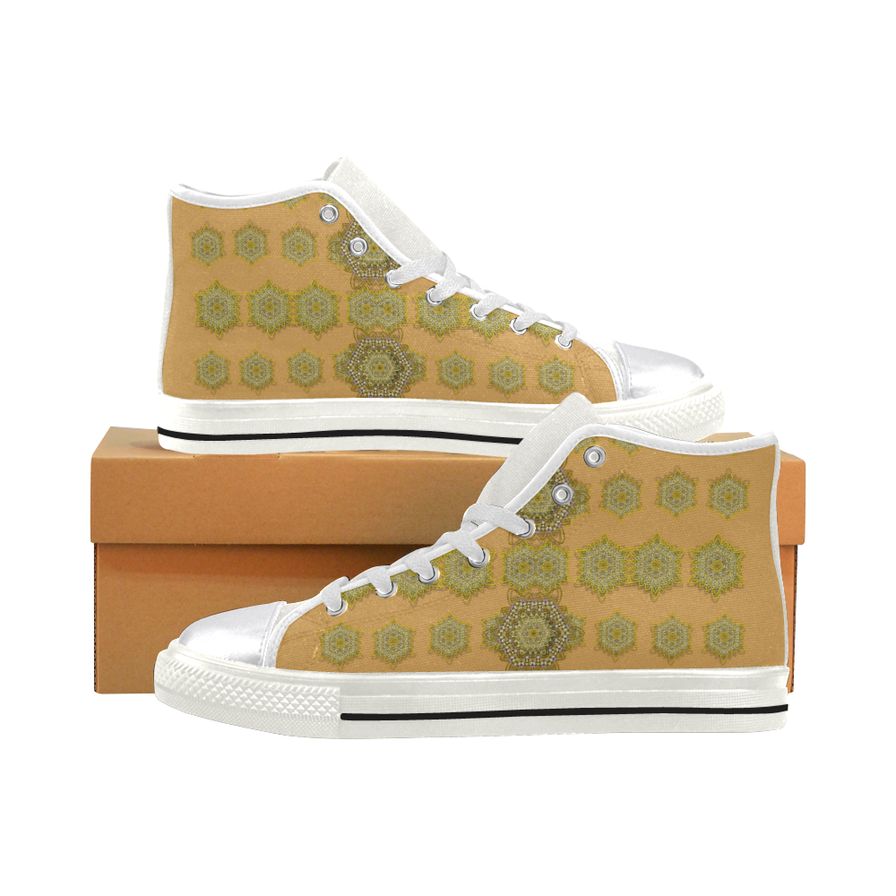 stars in the sky Women's Classic High Top Canvas Shoes (Model 017)