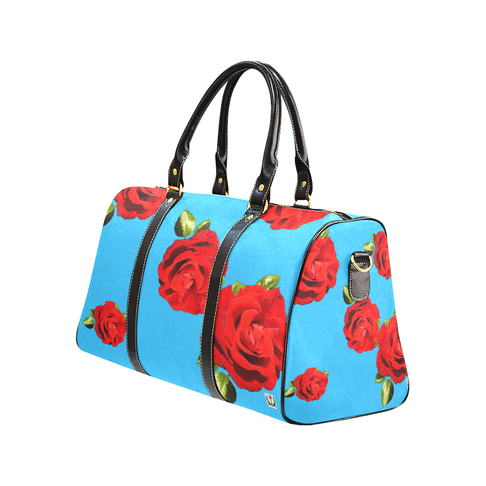 Fairlings Delight's Floral Luxury Collection- Red Rose Waterproof Travel Bag/Large 53086d13 New Waterproof Travel Bag/Large (Model 1639)