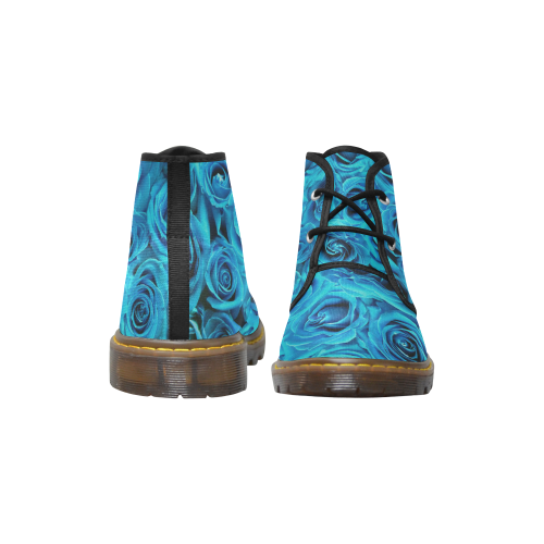 FLORAL DESIGN 15 Women's Canvas Chukka Boots/Large Size (Model 2402-1)