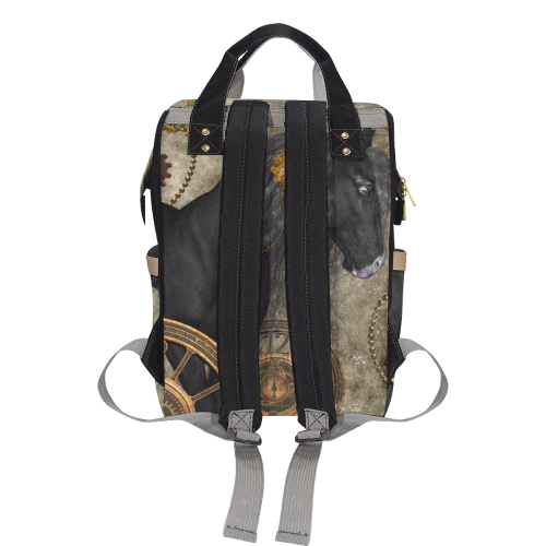 Beautiful wild horse with steampunk elements Multi-Function Diaper Backpack/Diaper Bag (Model 1688)