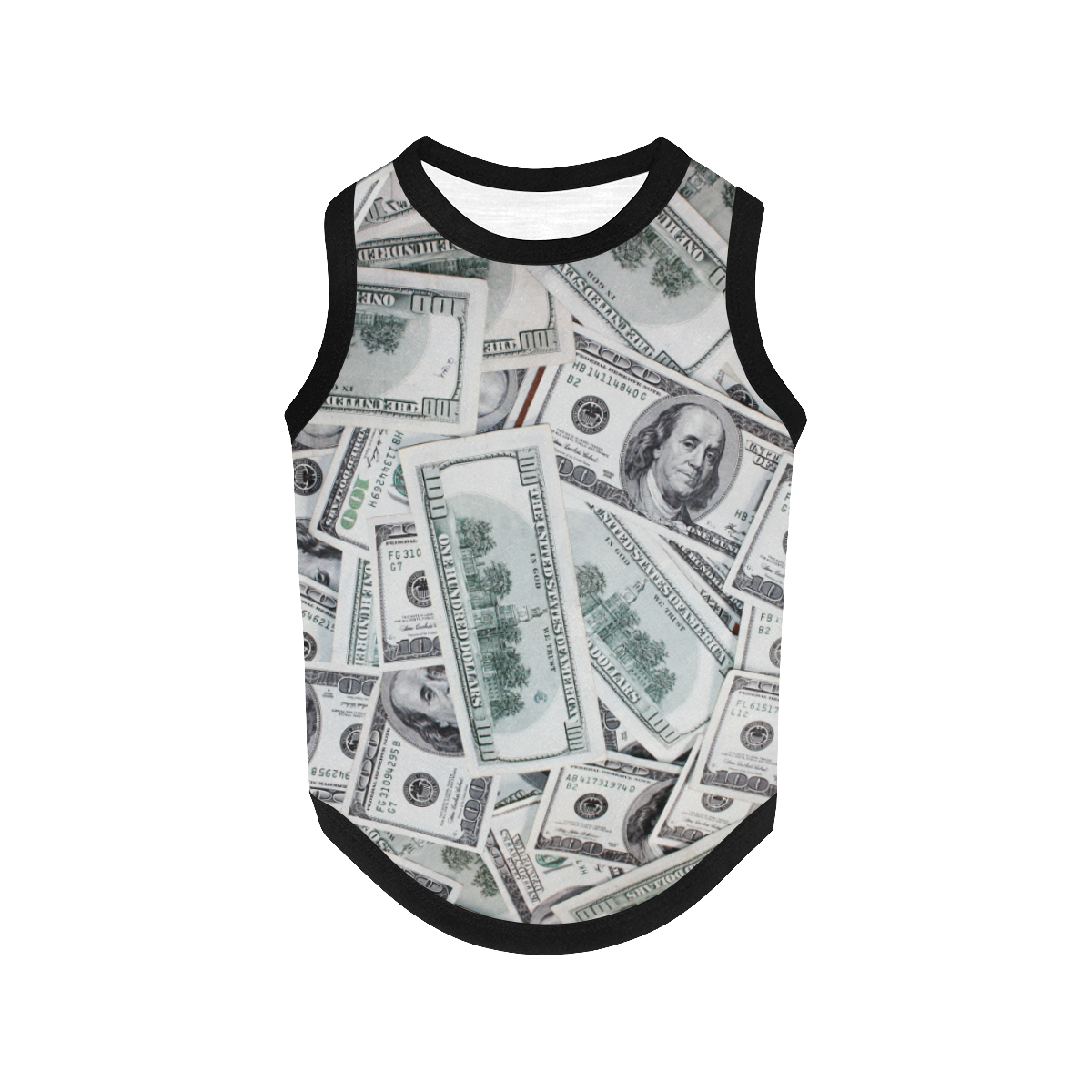 Cash Money / Hundred Dollar Bills All Over Print Pet Tank Top