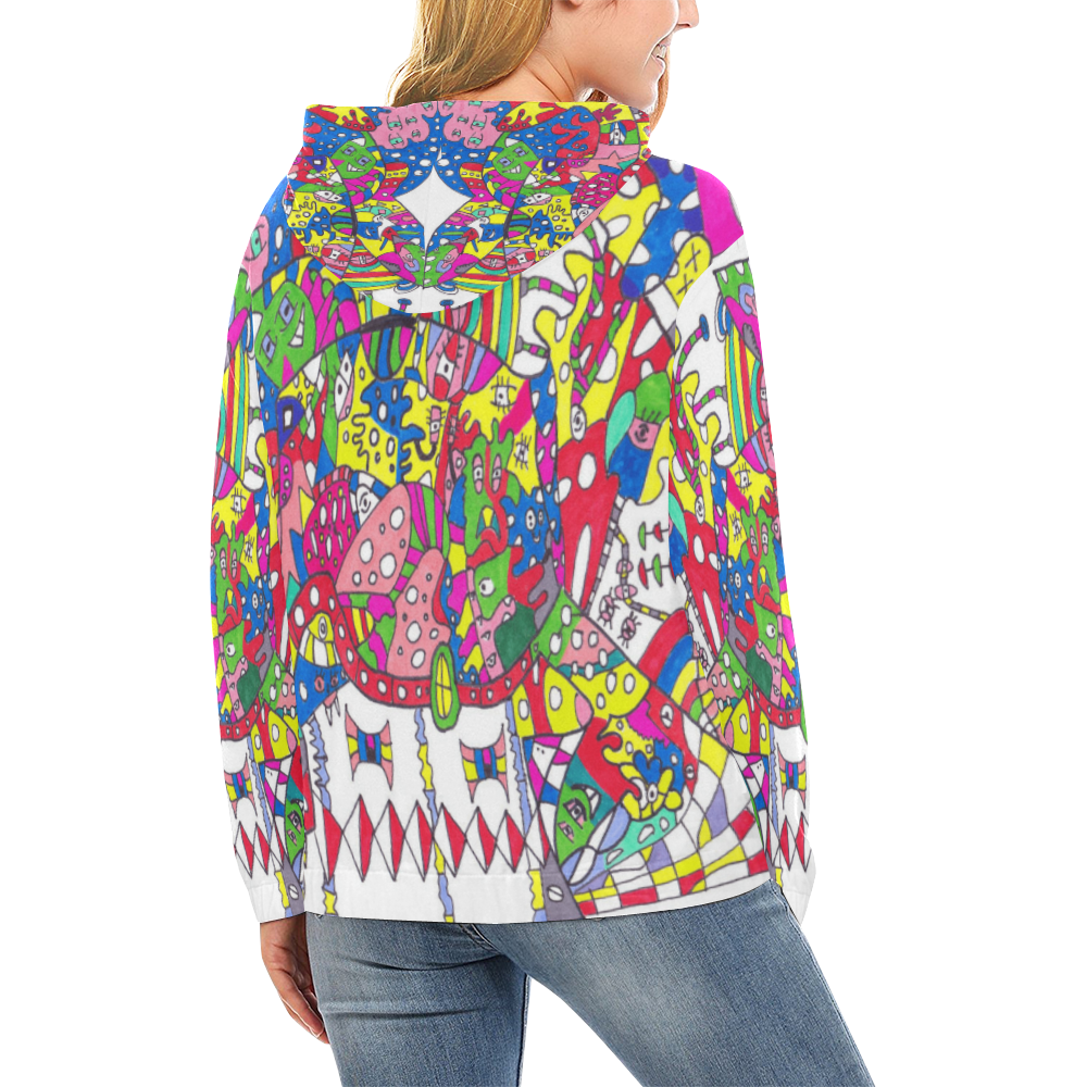 Trippy Trevor (Hand-drawn Trip)by trevor4ever All Over Print Hoodie for Women (USA Size) (Model H13)