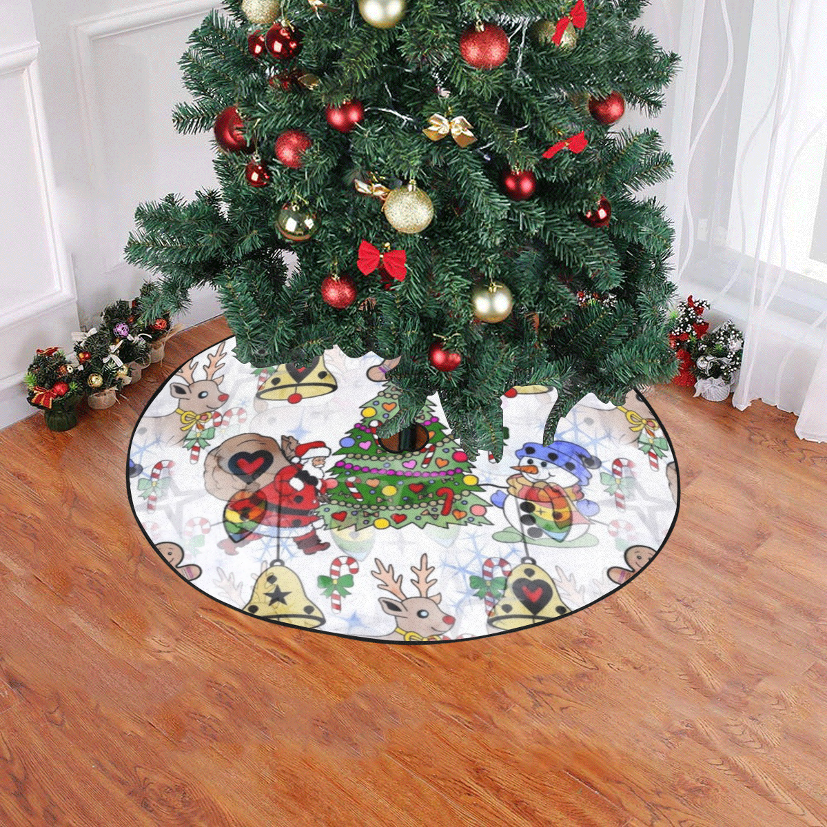 Christmas by Nico Bielow Christmas Tree Skirt 47" x 47"