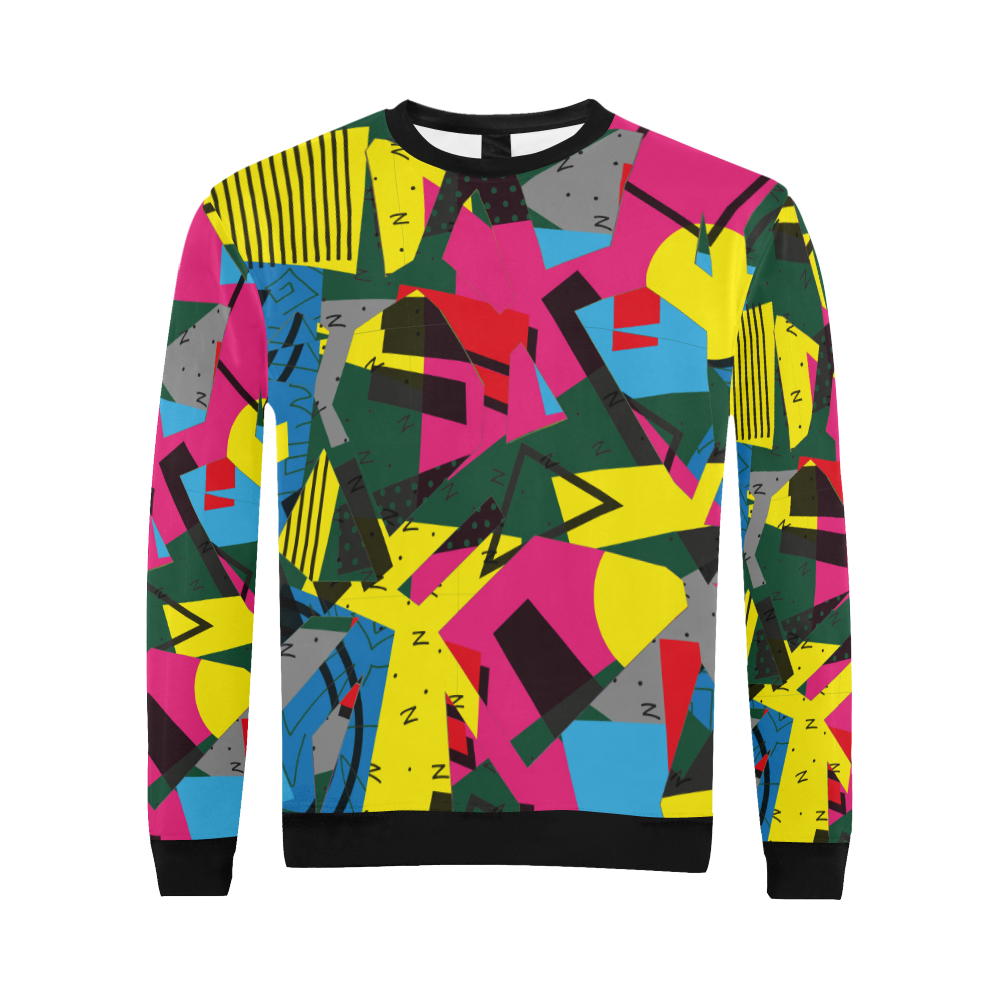 Crolorful shapes All Over Print Crewneck Sweatshirt for Men (Model H18)