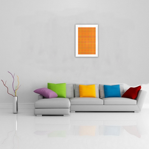 Orange multiple squares Art Print 16‘’x23‘’