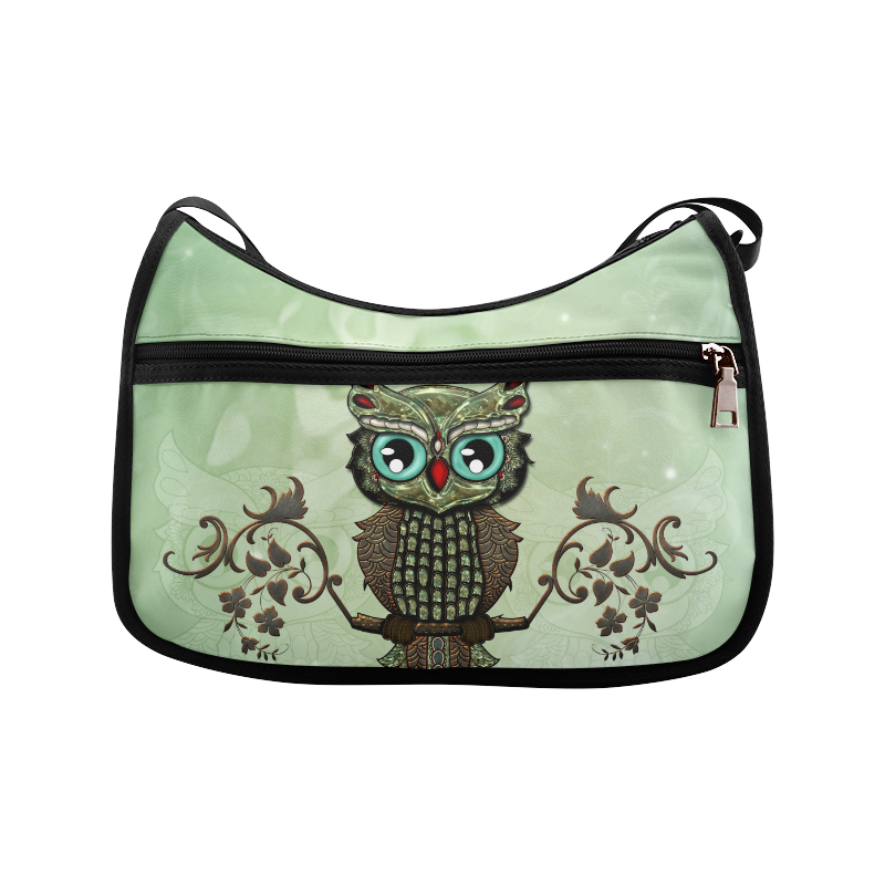 Wonderful owl, diamonds Crossbody Bags (Model 1616)
