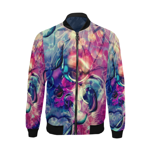 Butterfly Space by Nico Bielow All Over Print Bomber Jacket for Men (Model H19)