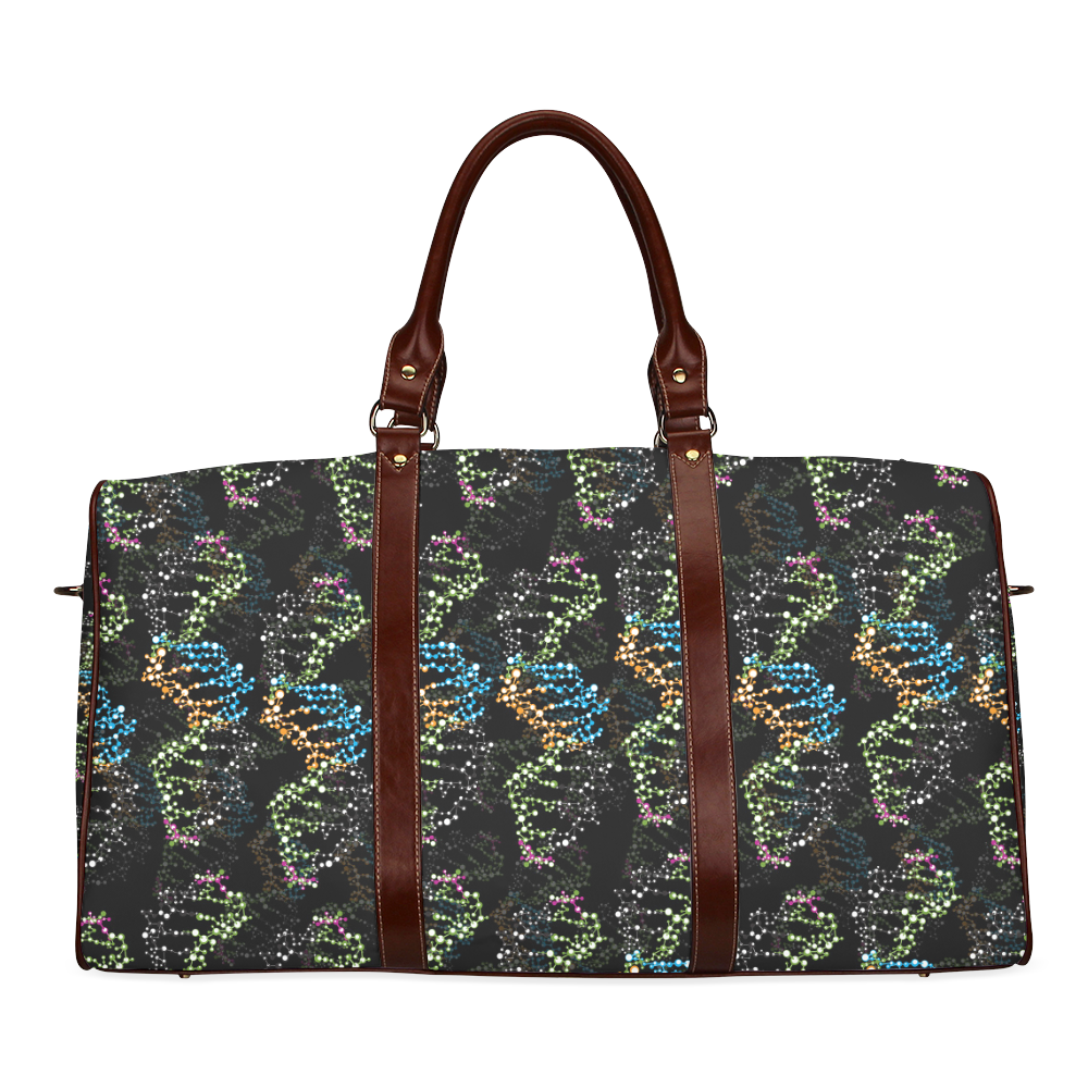 DNA pattern - Biology - Scientist Waterproof Travel Bag/Small (Model 1639)