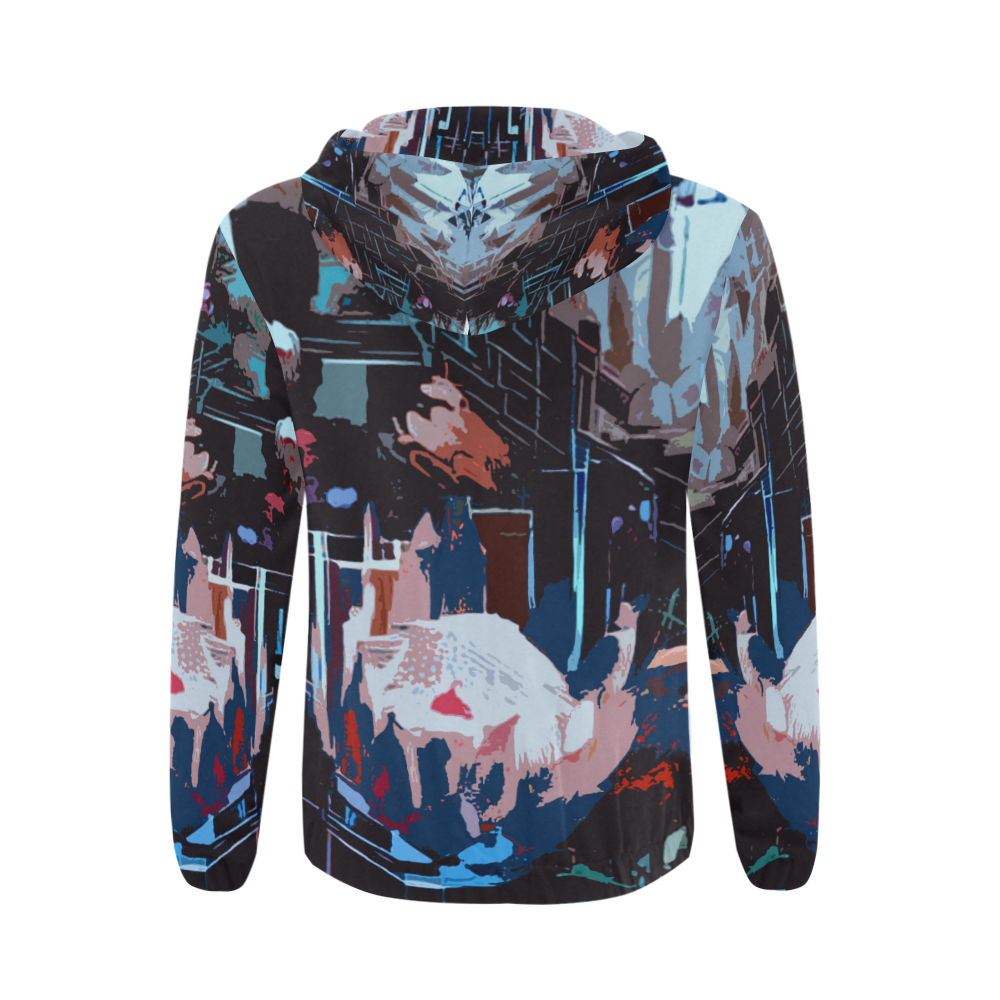 a bunch of protea 41d All Over Print Full Zip Hoodie for Men (Model H14)