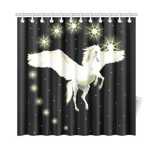 Pegasus Night Shower Curtain 72"x72"