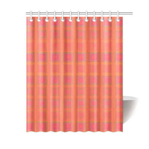 Pale pink golden multiple squares Shower Curtain 60"x72"