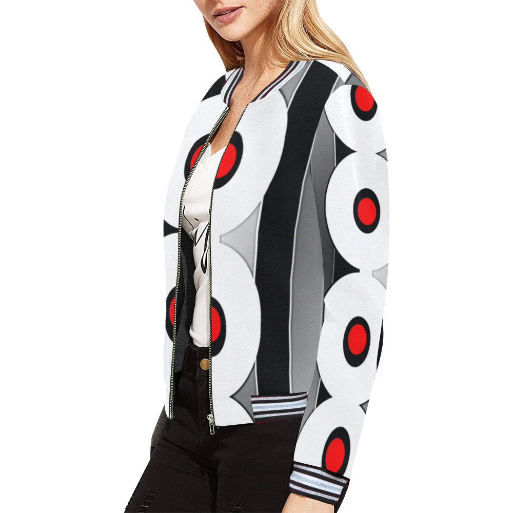 2017 style- Annabellerockz-23k All Over Print Bomber Jacket for Women (Model H21)