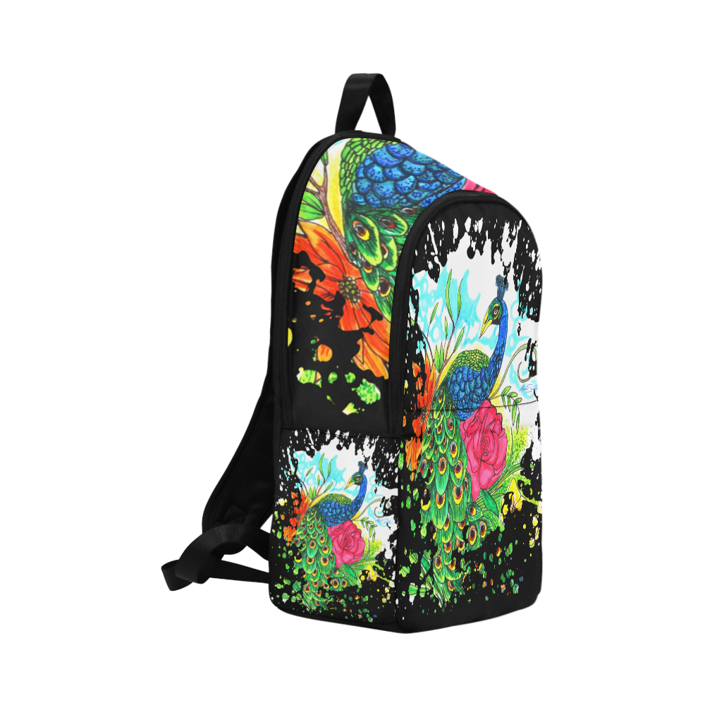 Peacock Fabric Backpack for Adult (Model 1659)