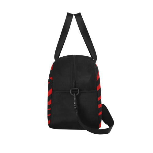 Ripped SpaceTime Stripes - Red Fitness Handbag (Model 1671)