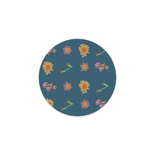 Super Tropical Floral 1 Round Coaster