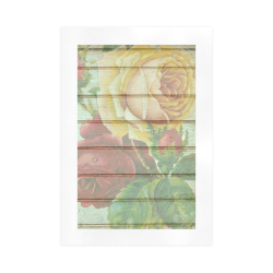 Vintage Wood Roses Art Print 16‘’x23‘’