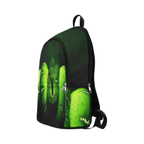 GREEN SNAKE Fabric Backpack for Adult (Model 1659)