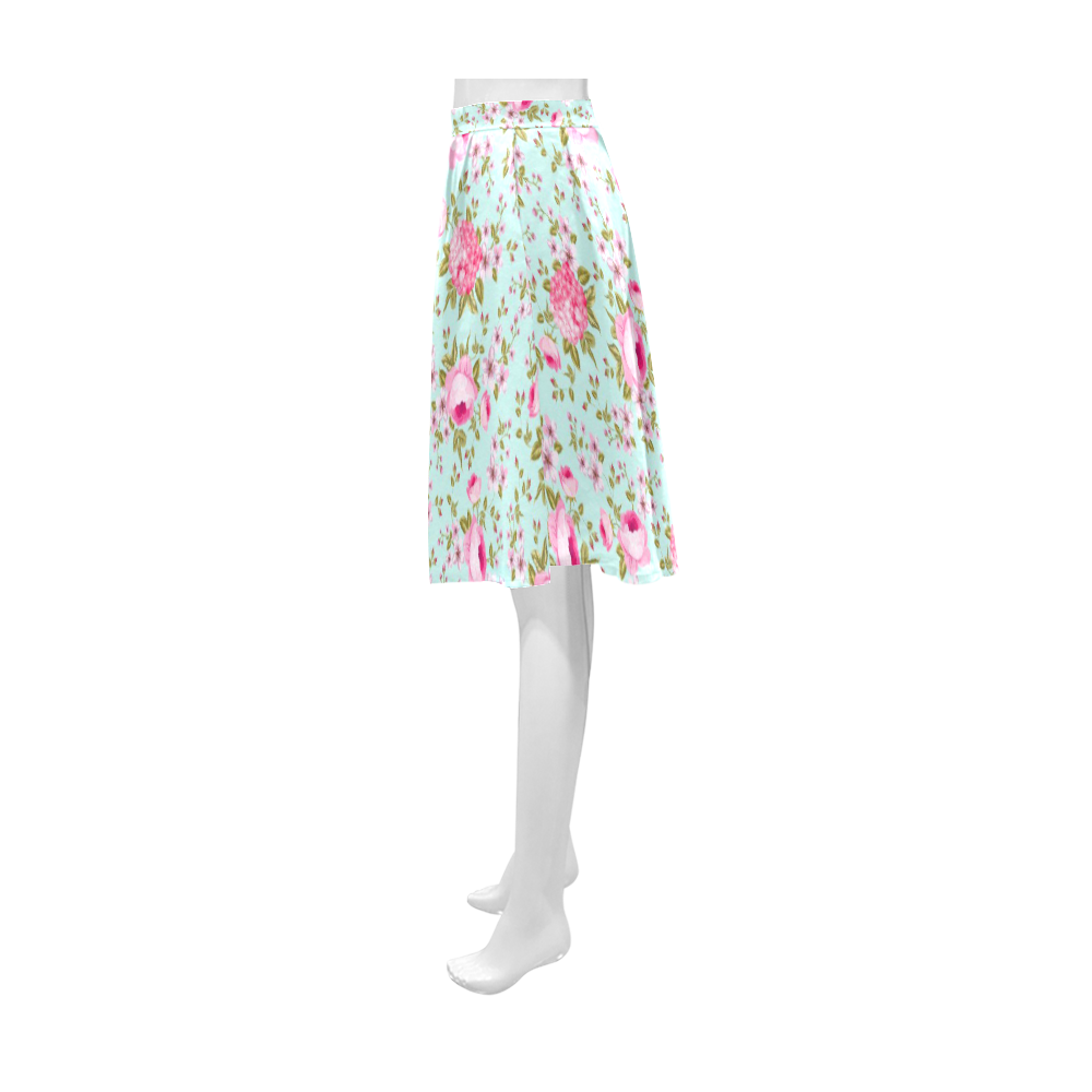 Peony Pattern Athena Women's Short Skirt (Model D15)