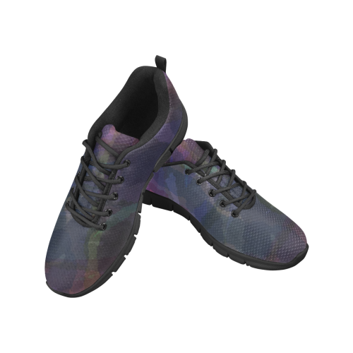 CAMOUFLAGE PURPLE Women's Breathable Running Shoes (Model 055)