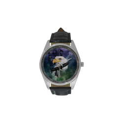 Shaman Eagle Spirit Men's Casual Leather Strap Watch(Model 211)