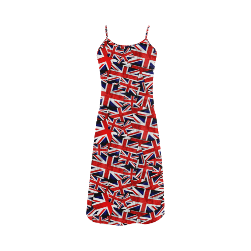 Union Jack British UK Flag Alcestis Slip Dress (Model D05)