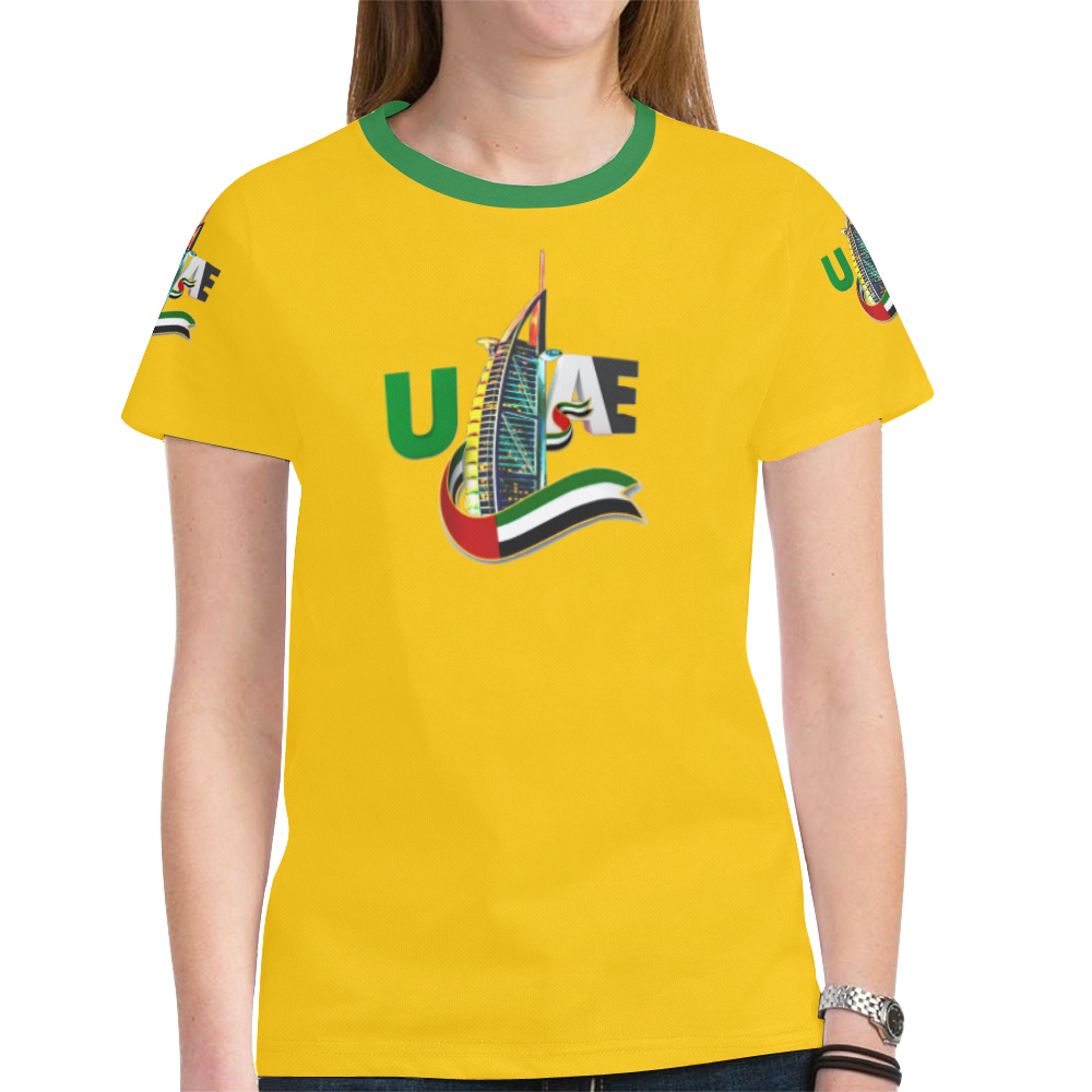 UAE New All Over Print T-shirt for Women (Model T45)