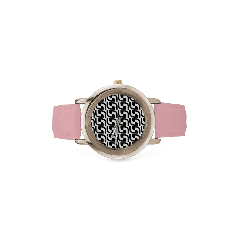 SHE GANG Rose Gold Leather Strap Watch Women's Rose Gold Leather Strap Watch(Model 201)