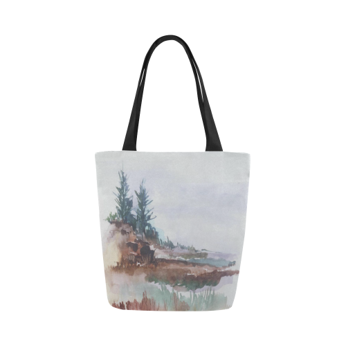 Canvas Tote Tranquil Waters Canvas Tote Bag (Model 1657)