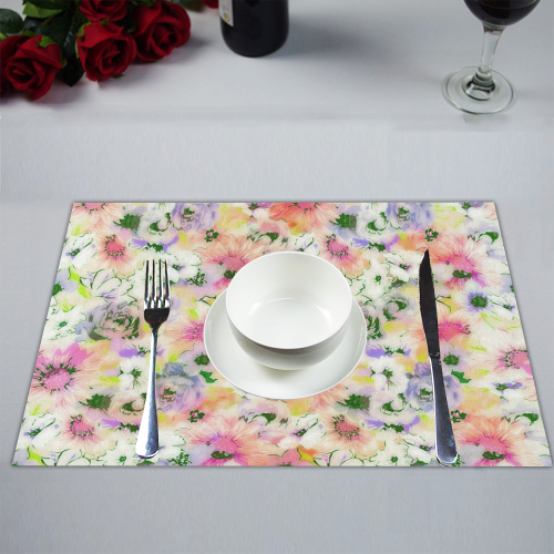 pretty spring floral Placemat 14’’ x 19’’ (Set of 4)