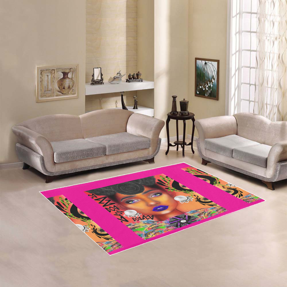 anoiting arEA RUG HT PINK Area Rug 5'3''x4'