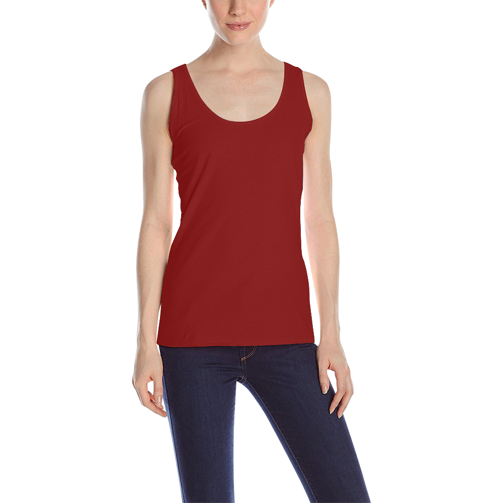 color maroon All Over Print Tank Top for Women (Model T43)
