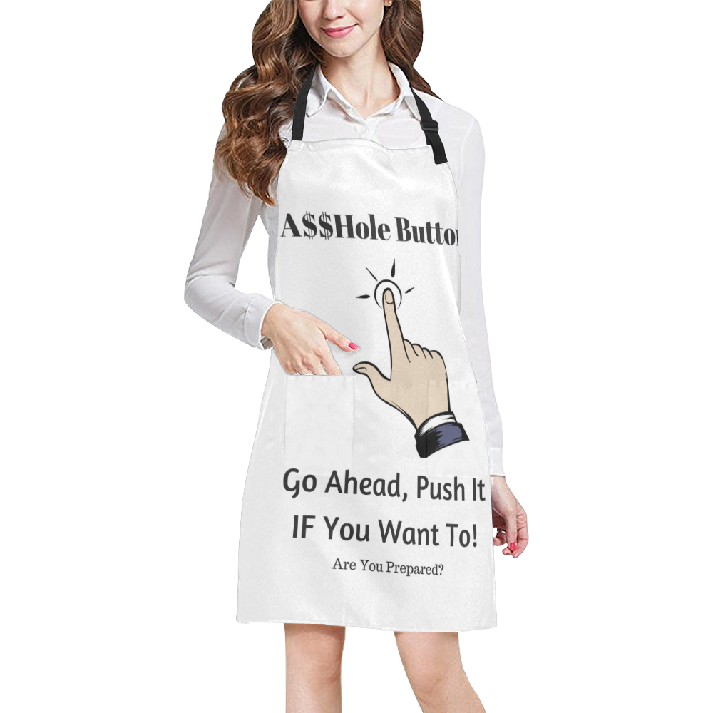 A$$hole Button All Over Print Apron