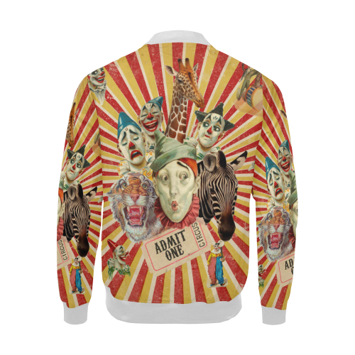 Funny Vintage Circus Clowns All Over Print Bomber Jacket for Men (Model H19)