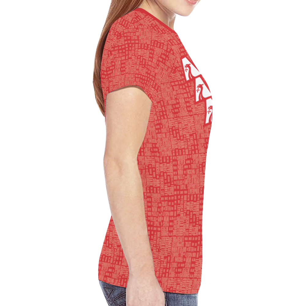 Allez Allez Allez Red New All Over Print T-shirt for Women (Model T45)