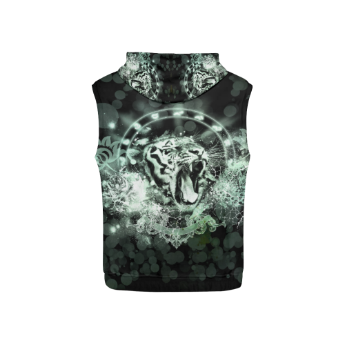 Amazing tigers All Over Print Sleeveless Hoodie for Kid (Model H15)