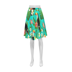 Tropical Summer Toucan Pattern Athena Women's Short Skirt (Model D15)